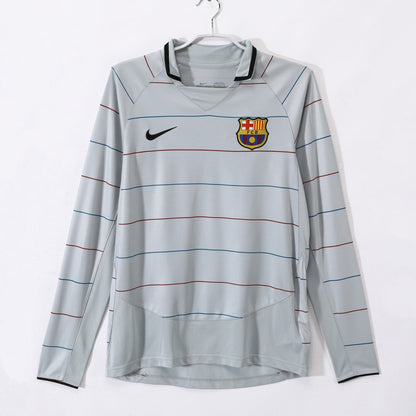 2003-2004 Maillot Barcelone Extérieur Rétro  Manches Longues